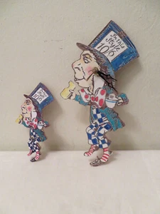 Set of 2 Lark Rise Designs Mad Hatter Clock and Key Holder - Picture 1 of 5
