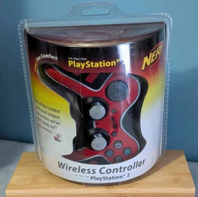 Nerf Sony Playstation PS2 Wireless Controller by PDP New & Sealed - Red & Black - Bild 1 von 4