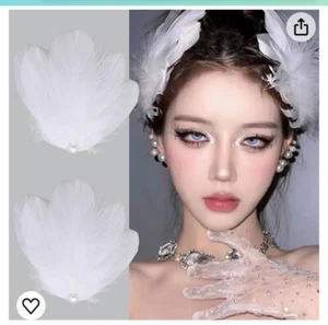 2 Pieces Feather Hair Clip Cute Hair Accessories for Party Festival Wedding - Picture 1 of 2