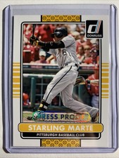 2015 Panini Donruss Starling Marte Silver Press Proof 75/199 Pirates #142