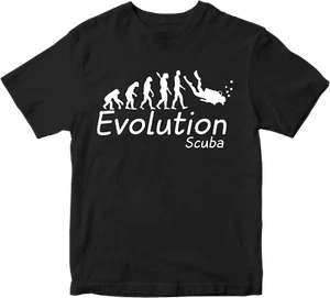 Evolution of Scuba T-shirt Diving Retro Novelty Funny sports inspired underwater - Picture 1 of 16