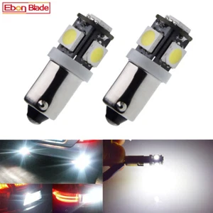 2Pcs BAX9S H6W LED Car Lights 12V White Auto Indicator Reverse Parking Bulb Lamp - Picture 1 of 7