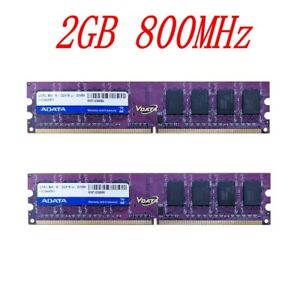 ADATA 4Go 2x 2Go PC2-6400U DDR2 800MHz DIMM 240Pin intel Desktop Mémoire RAM FR