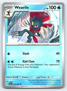 Weavile 014/064 ungewöhnliche verhüllte Fabel Pokémon-Karte - neuwertig - Bild 1 von 5