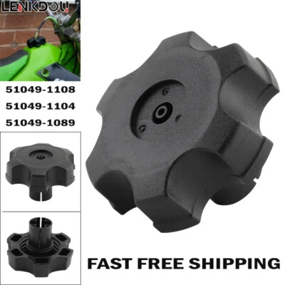Black Fuel Tank Gas Cap For Kawasaki KX80 100 125 KDX200 220R KLX650 51049-1108 - Image 1 of 4