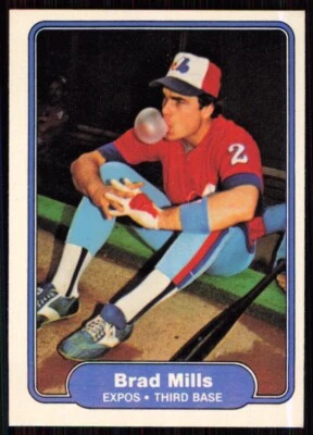 1982 Fleer Brad Mills Rookie Montreal Expos #196 - Image 1 of 2