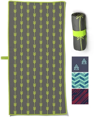 Toalla de playa grande de microfibra Acteon 64"x30" arena de secado rápido piscina natación viaje gimnasio Foto 1 de 4