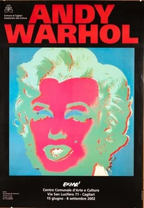 ANDY WARHOL EXMA MARILYN Retrospective  ITALY ON LINEN VINTAGE POP ART POSTER - Picture 1 of 3
