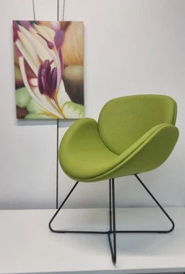 Pledge Spirit Tub Chair With Wire Frame-Finished In Camira Blazer Newport Green. - Image 1 of 4