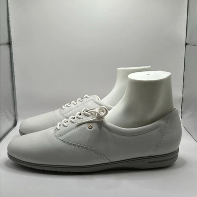 EASY SPIRIT Motion Leather Lace-Up Walking Shoes Size 10 2E/D Womens White - Image 1 of 4
