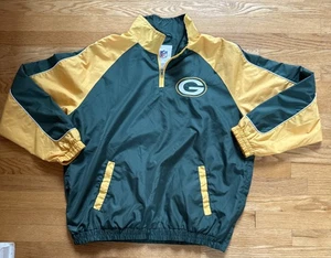 Green Bay Packers NFL Windbreaker Quarter Zip Langarm BESTICKT GR XL - Bild 1 von 7