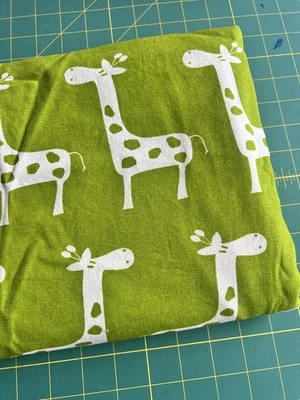 Premier Prints Green Giraffe Cotton Canvas Fabric 1 yard 32 inches - Image 1 of 3