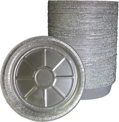 500 Pack - 7 inch Round Aluminum Foil Disposable Take-Out Pans (NO LIDS) - Image 1 of 4