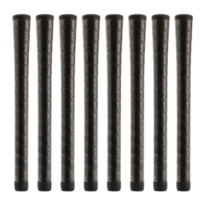 8 件套 Winn Excel 包裹标准尺寸柔软包裹式高尔夫握把,黑色 - 5715W — 第 1/4 张图片