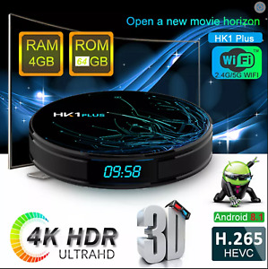 DECODER SMART TV BOX ANDROID 9.0 IPTV 4K FULL HD 1080 4GB+64GB INTERNET DAZN 