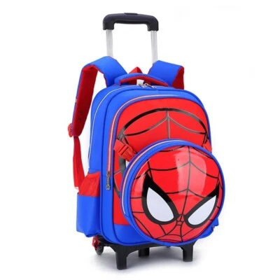 Premium Spiderman Luggage Trolley Backpack Suitcase Cabin Six Wheels Travel Bag - Image 1 of 4