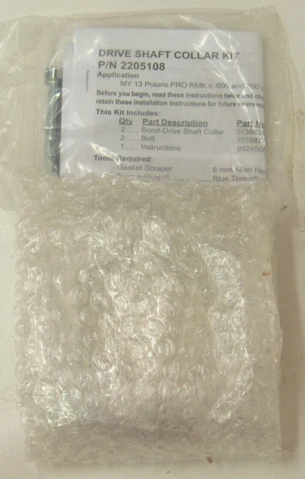 Kit de colar de eixo de transmissão 2013 GENUINE POLARIS Pro RMK 600 800 # 2205108 - Imagem 1 de 1