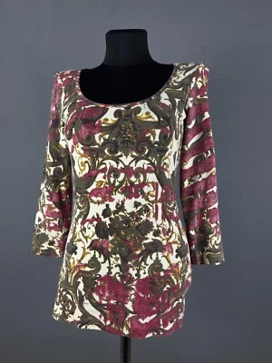 Pullover Just Cavalli manga larga para mujer algodón floral multicolor talla S Foto 1 de 4