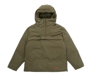 Supreme SS22 Hooded Down Pullover Puffer Jacket Olive Green SMALL Anorak Hoodie