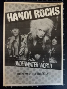 HANOI ROCKS - UNDERWATER WORLD 15x11' 1983 Poster Size Advert L366 - Picture 1 of 1