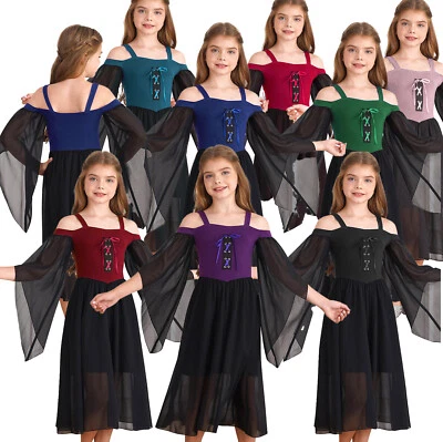 MARKENLOS DE - Mädchen Mittelalterliche Prinzessin Kostüm Renaissance Robe Kleid Halloween