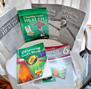 Abeka 6th Grade Science Health Observing God's World & Choosing Good Lot of 6 - Picture 1 of 9