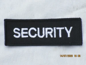 Lettering: Security, White On Black, 85x30mm - Picture 1 of 4
