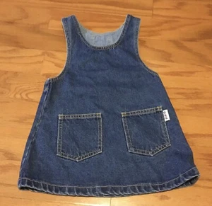 Vtg GUESS Baby USA Denim JEAN Jumper DRESS Size 4Y - Picture 1 of 7