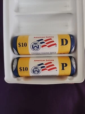 2009 US Territories American Samoa P & D Quarter United States Mint Rolls. Wow! - Image 1 of 2