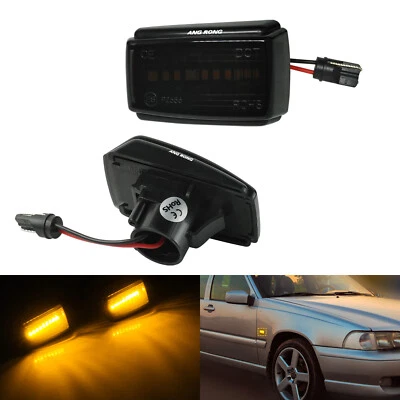 Links + Rechts Seitenblinker Schwarz für Volvo 850 940 960 740 760 C70 S40 I - Bild 1 von 4