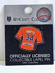 2013 MLB All Star Game #34 Bryce Harper Jersey Pin Citi Field NY - Picture 1 of 2
