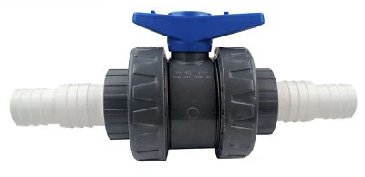 Kugelhahn mit Schlauchtülle 32/38 mm Kugelventil Absperrhahn Absperrventil Pool - Bild 1 von 3