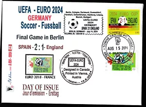 EURO 2024 UEFA Germany - Final Game Spain v England - FDC Austria # A0024 - Picture 1 of 7