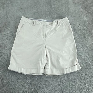 J.Jill Womens Live-In Chino Shorts Size 6 Beige Cotton Blend  4560 - Picture 1 of 9