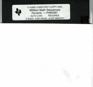 PERCENTS A TI-99/4A MILLIKEN MATH SEQUENCES ON A 5.25 FLOPPY DISK - Picture 1 of 1