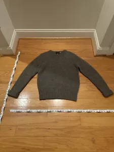 Vintage Boston Traders Wool Blend Sweater Mens Medium Gray Knit Ribbed Grandpa - Picture 1 of 8