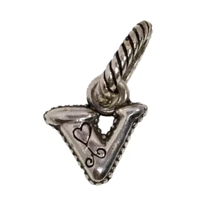 Authentischer Brighton ABC Buchstabe V Charm, J9062V, versilbert, neu - Bild 1 von 1