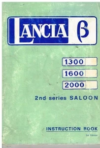 LANCIA BETA SALOON S2 1300 1600 2000 ORIG '77 INSTRUCTION & MAINTENANCE HANDBOOK - Picture 1 of 1