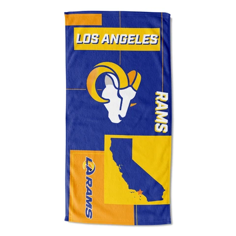 Northwest NFL Los Angeles Rams State Line Beach Towel Cover