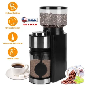 Electric Coffee Grinder Coffee Bean Grinder Home Office Portable Coffee Machine - Picture 1 of 13