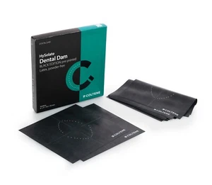 Coltene Dental Rubber Dam Sheets Black Edition Pre Printed Latex Powder Free - Picture 1 of 4