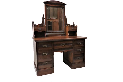 Amazing Antique English Dressing Chest With Beveled Mirror Circa 1890 - Georgian - Image 1 of 4