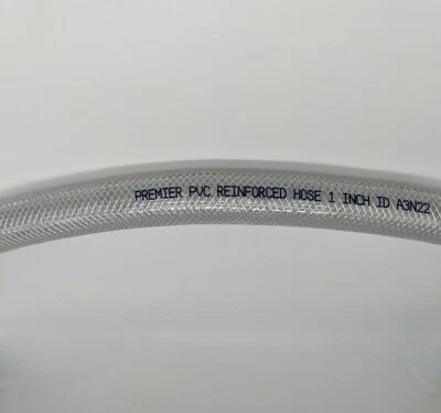 1" ID Reinforced Clear PVC Pressure Hose 30.5 meter - 100 foot roll - Image 1 of 2