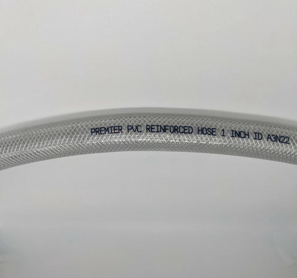 1" ID Reinforced Clear PVC Pressure Hose 30.5 meter - 100 foot roll - Image 1 of 2
