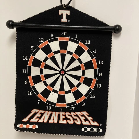 UT Vols Magnetic Team Darts Set - Hanging Gameboard + 6 Safety Darts, Portable Cover