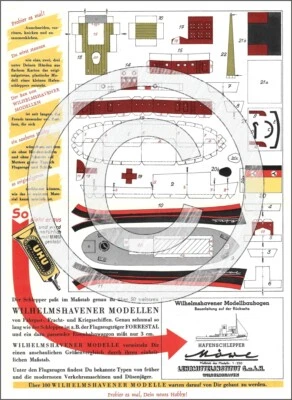 Hafenschlepper  - Wilhelmshavener Modellbaubogen (Lehrmittelinstitut) - 1:250 - Bild 1 von 2