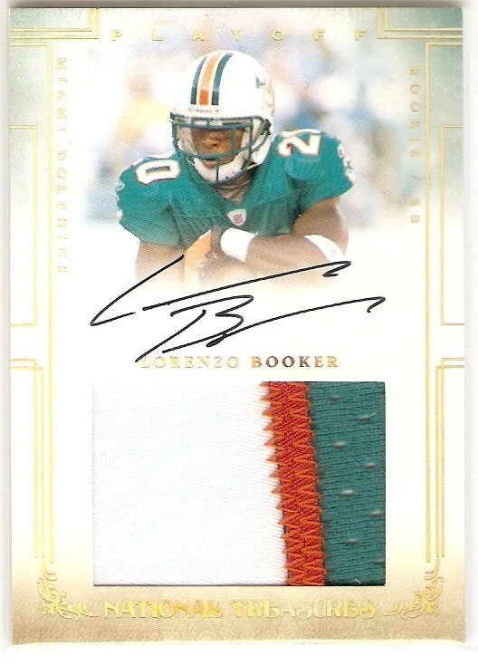 LORENZO BOOKER AUTOGRAPH PATCH ROOKIE SN /25 2007 PLAYOFF NATIONAL TREASURES 122 - Image 1 of 1