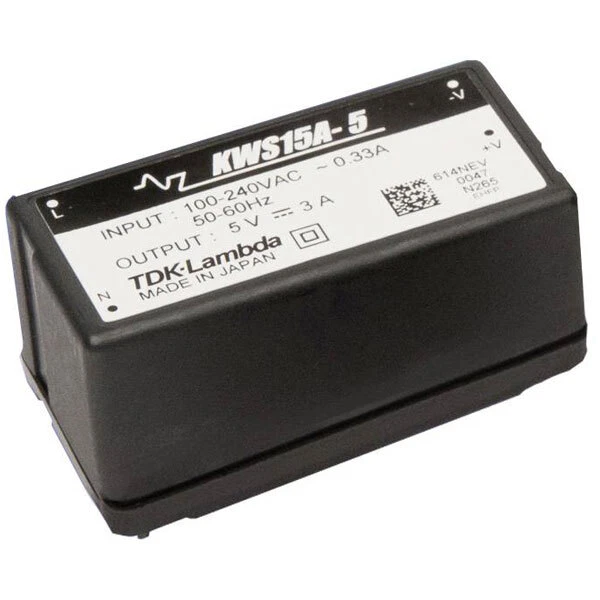 TDK-Lambda KWS15A-12 KWS-A AC/DC PSU 12V 1.3A 15.6W -10°C to +85°C - Image 1 of 1