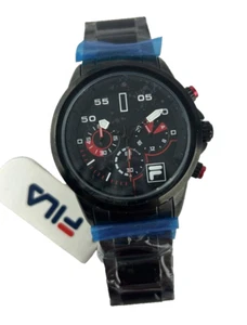 Fila Chrono Filactive Watch 38-168-00 Men's Quartz 47Mm New Black Steel - Picture 1 of 4