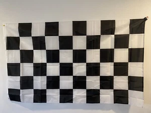 3' x 5' BW Checkered Flag Black White Racing Checker 100D Polyester Flag - Picture 1 of 1